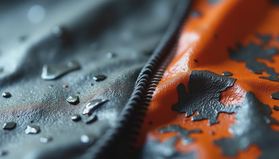 Heat-damaged vs heat-resistant jacket fabric comparison