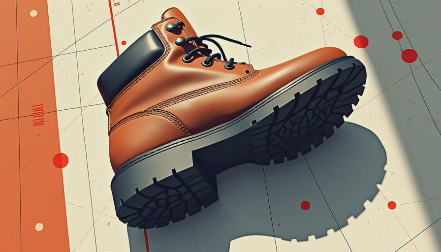 Illustration for mens work boots