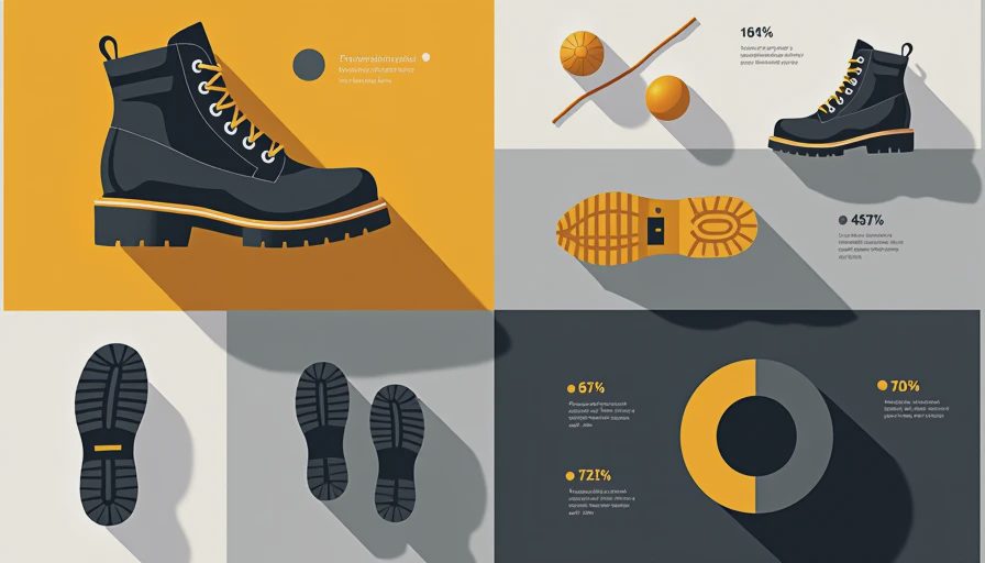 Visual context for mens work boots