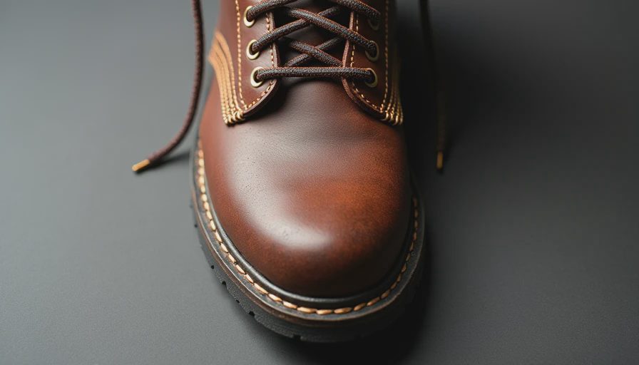Visual context for steel toe work shoes