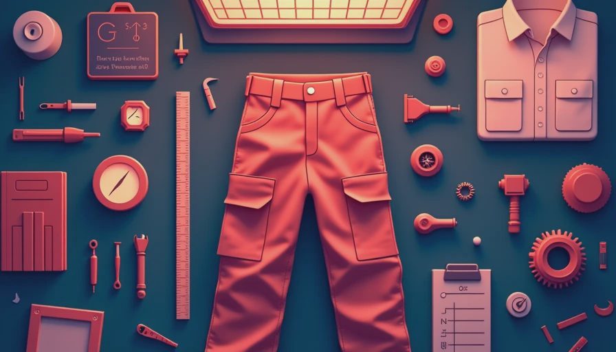 Illustration for work pants