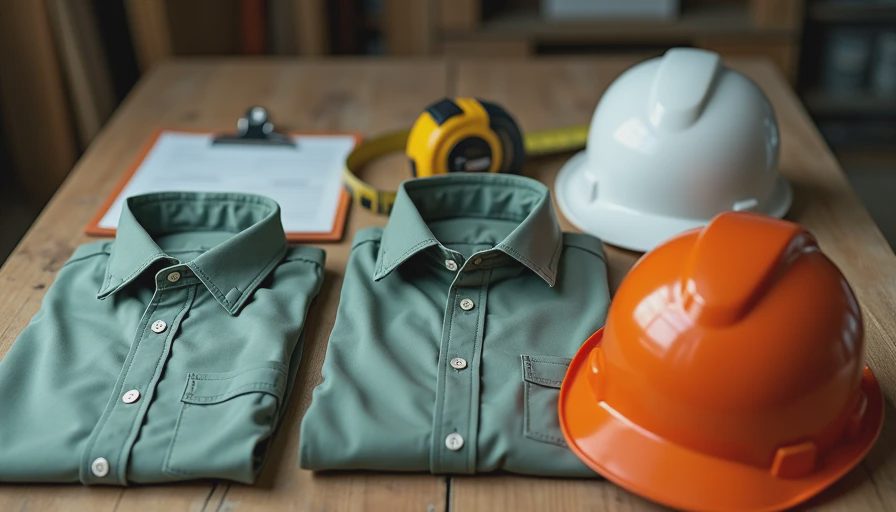 Visual context for work shirts for men