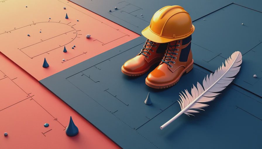 Visual context for lightweight waterproof work boots
