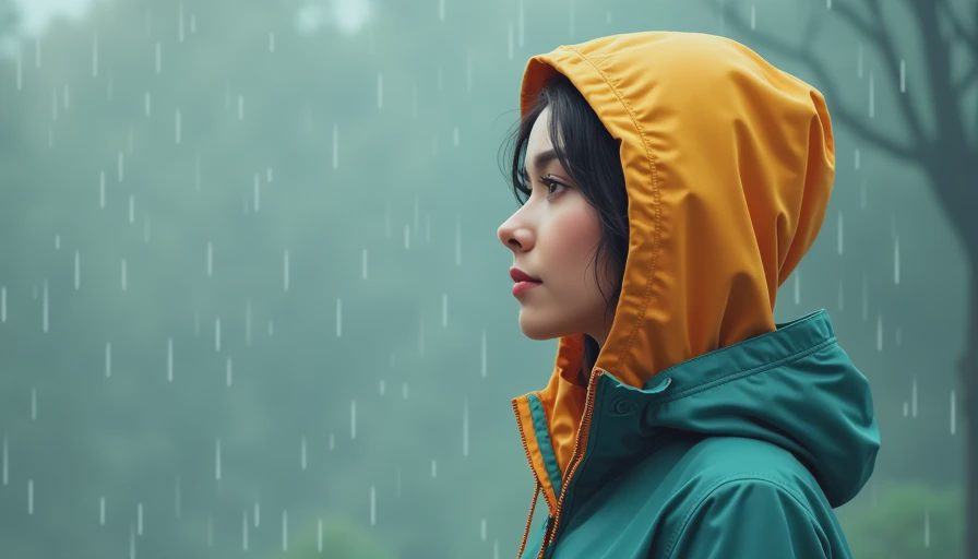 Visual context for good rain jackets