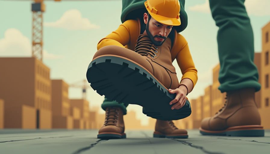 Visual context for work shoes for men
