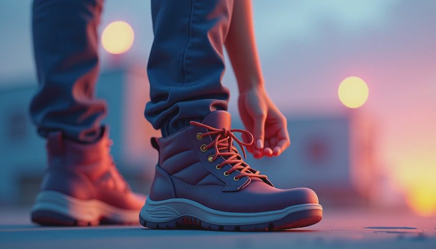 Visual context for shoes with composite toe